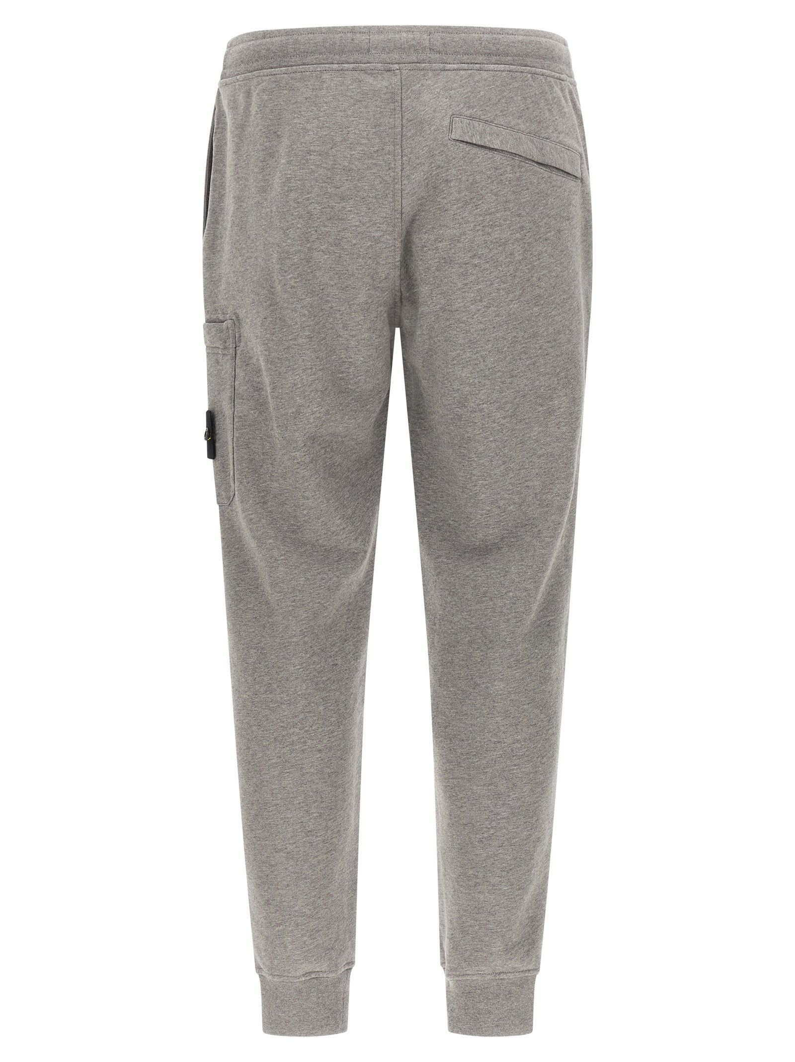 Jogger Sweatpants by Stone Island for men in cotton gray features an dynamic tapered-leg with long, , and functional for an dynamic silhouette.