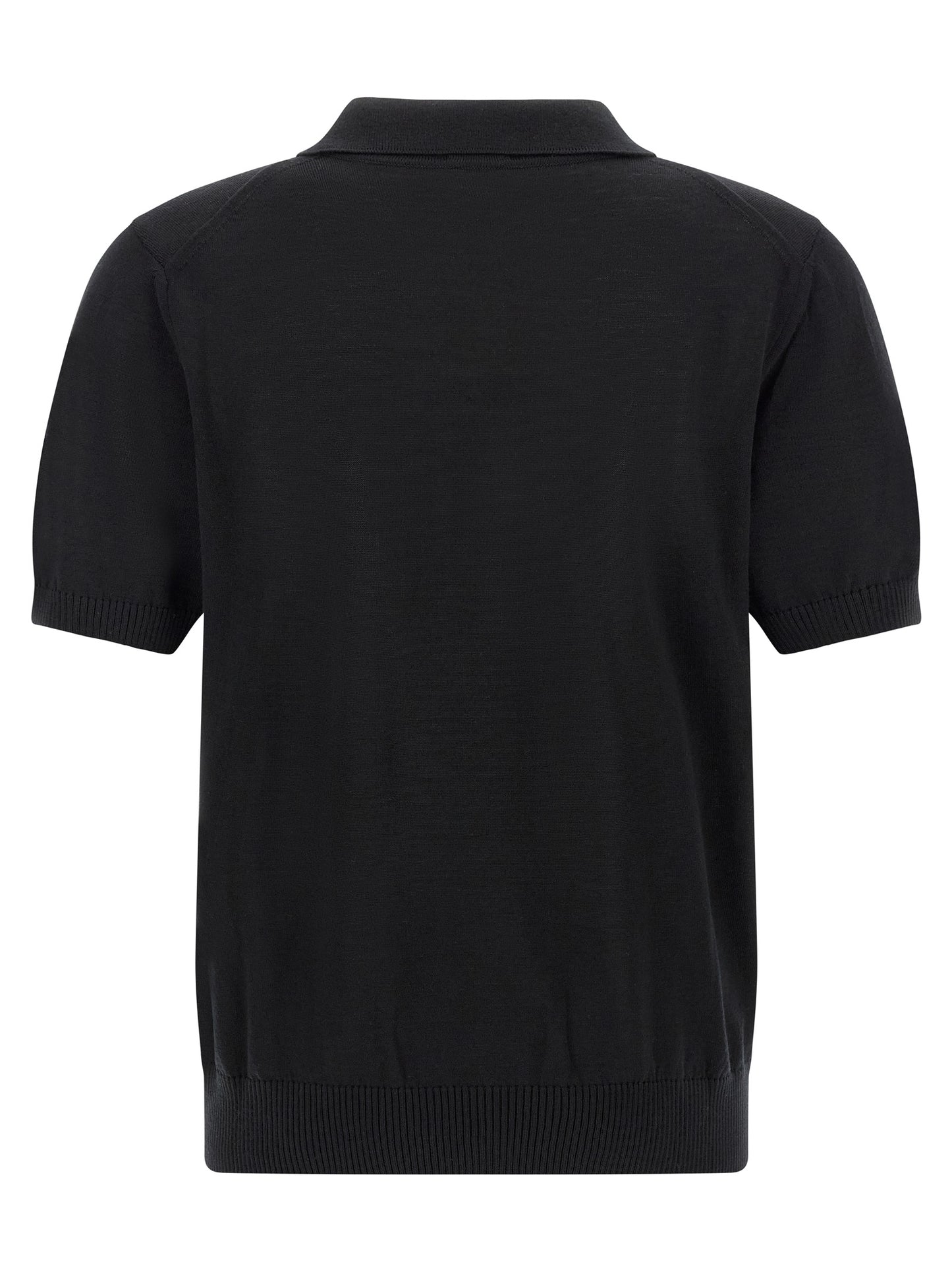 Polo Shirt by Hugo Boss for men in virgin wool black features a eye catching silhouette, showcasing a refined v-neck neckline and for a eye catching finish.