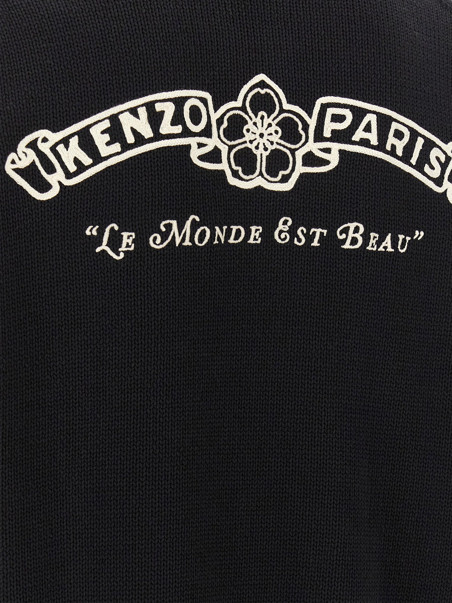 Cardigan by Kenzo for men in cotton bicolour, black, cream, silver, white & striped features a nuanced silhouette with a refined and nuanced detailing for a sophisticated look.