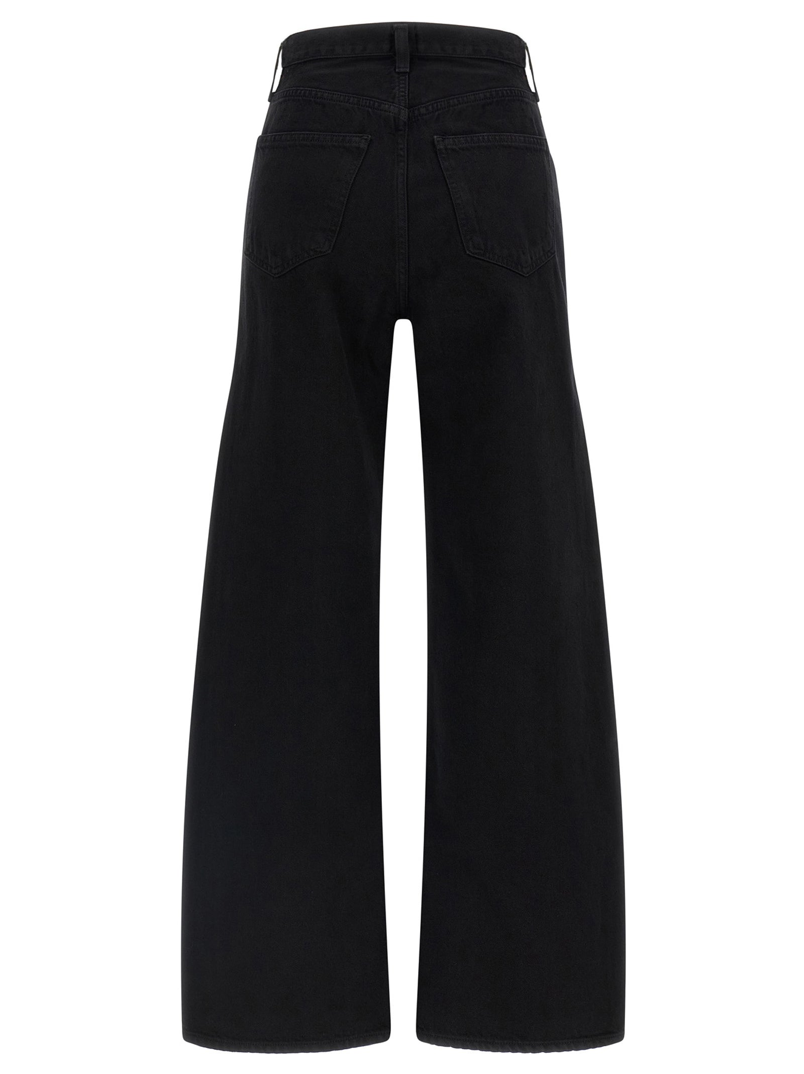 Jeans by Agolde for women in cotton denim black, copper & silver features an sartorial relaxed-fit and long with a mid rise cut for a sartorial finish.