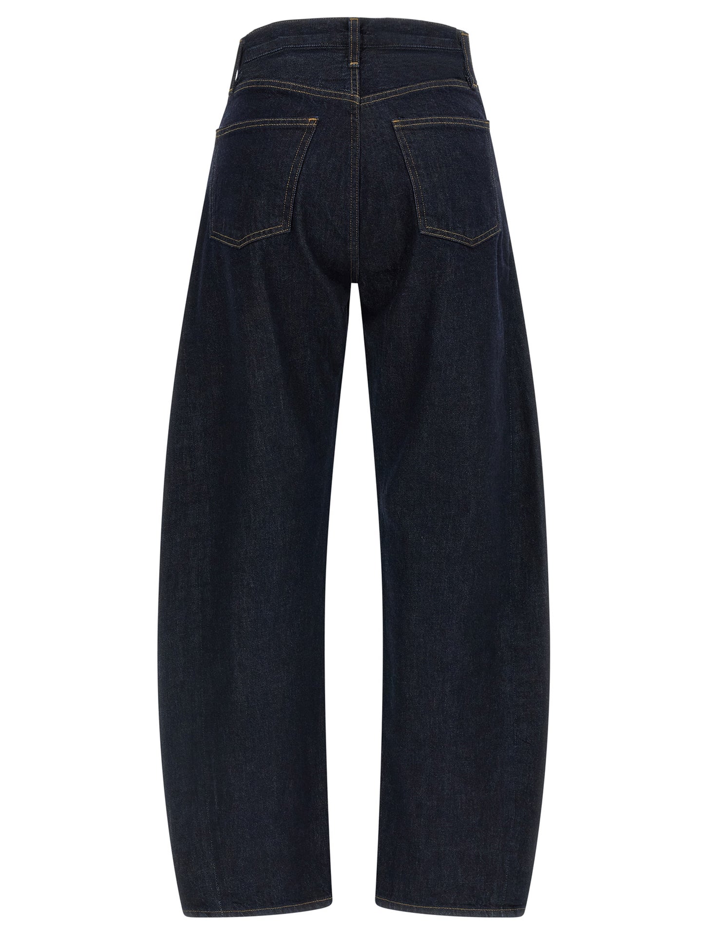 Agolde Essence Women's Wide High Rise Denim Cotton Jeans - Dark Blue