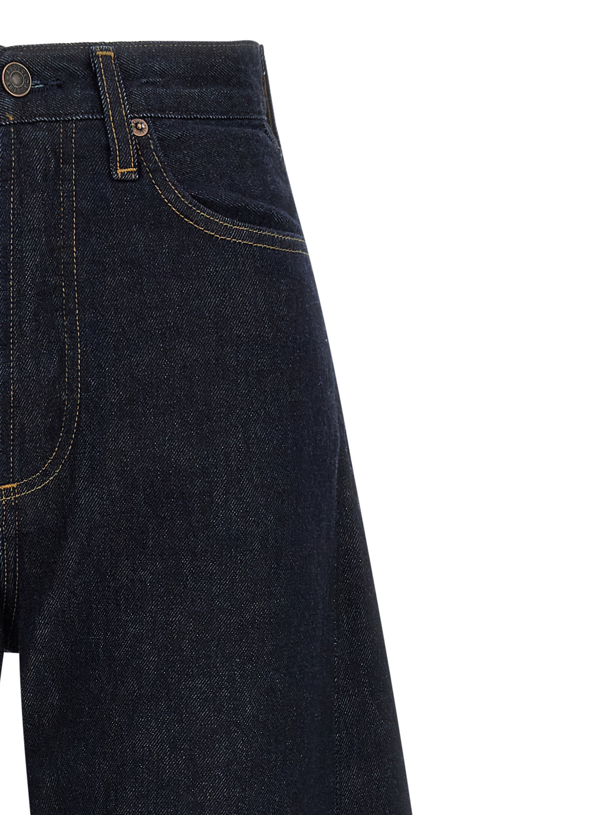 Agolde Essence Women's Wide High Rise Denim Cotton Jeans - Dark Blue