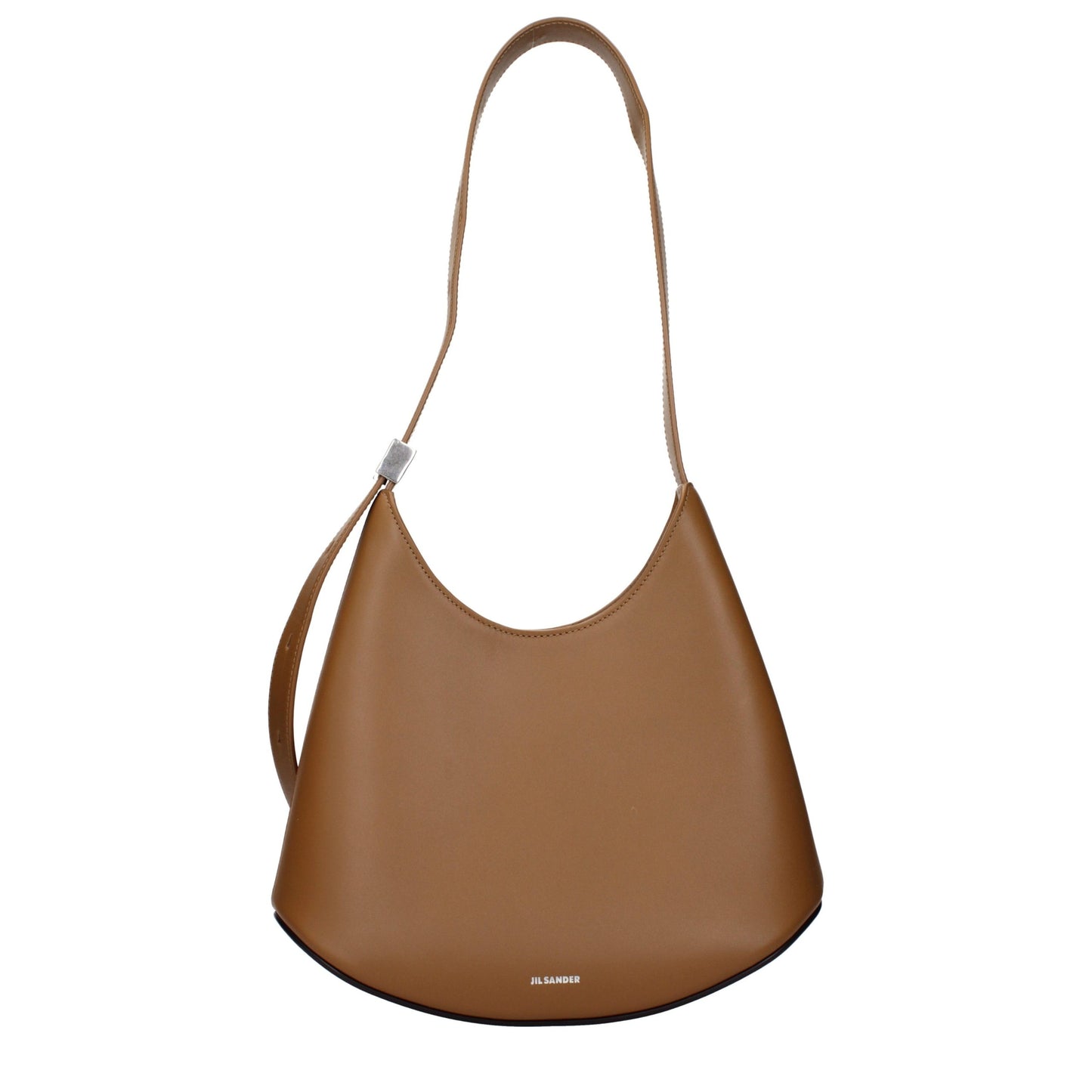 Shoulder Bag by Jil Sander for women in leather brown features an effortlessly chic silhouette with a secure , ample , and versatile shoulder-strap, adjustable-strap & handle for effortlessly chic everyday luxury.