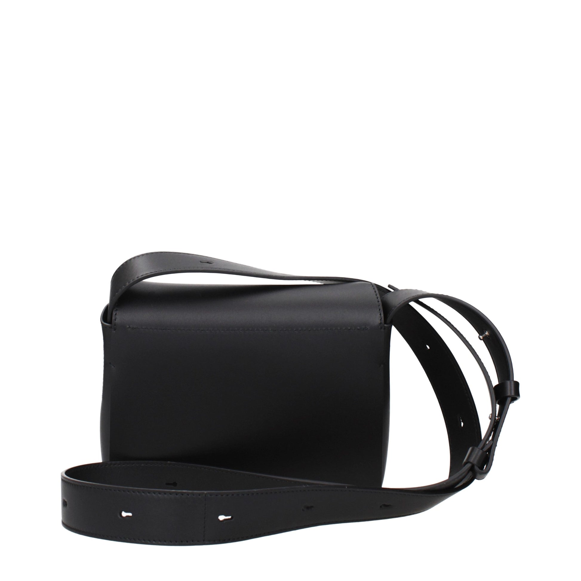 Crossbody Handbag by Jil Sander for women in leather black features a versatile chic silhouette, meticulously detailed with a secure , ample , and versatile crossbody-strap & adjustable-strap.