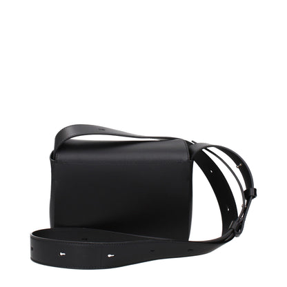 Crossbody Handbag by Jil Sander for women in leather black features a versatile chic silhouette, meticulously detailed with a secure , ample , and versatile crossbody-strap & adjustable-strap.