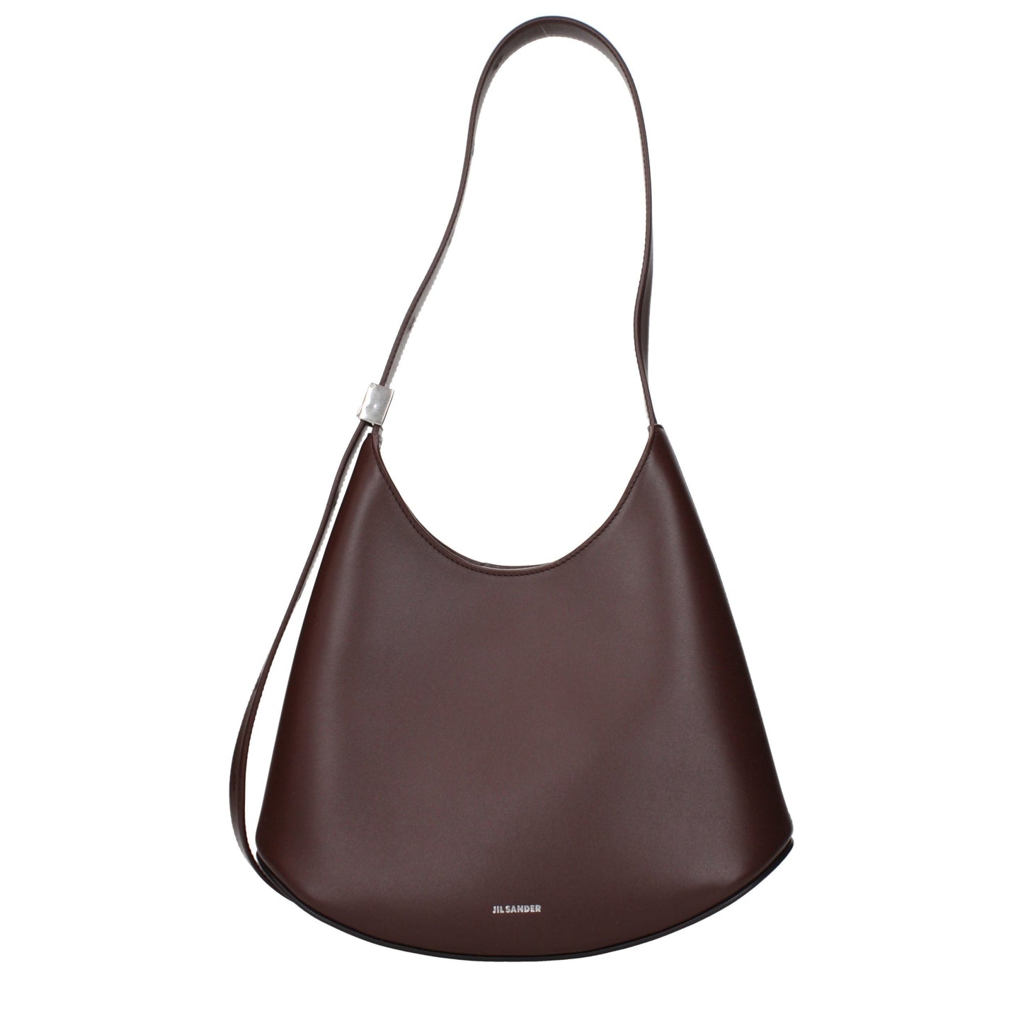 Shoulder Bag by Jil Sander for women in leather red showcases a statuesque silhouette, artfully detailed with a secure , organized , and versatile shoulder-strap, adjustable-strap & handle for a statuesque look.