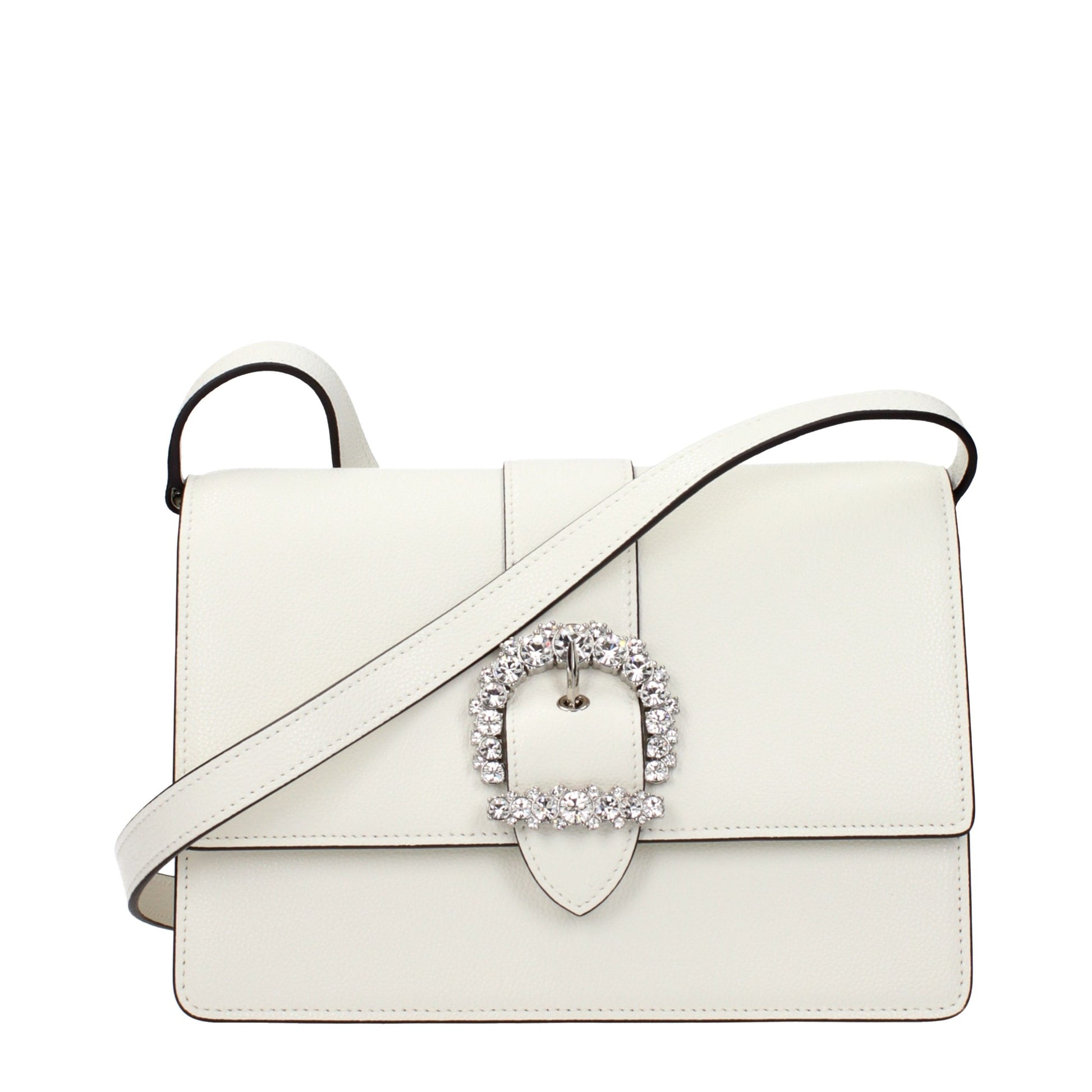 Crossbody Handbag by Jimmy Choo for women in leather white features an versatile silhouette, showcasing a secure and versatile with versatile crossbody-strap & adjustable-strap for a versatile finish.