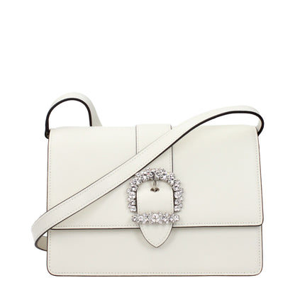 Crossbody Handbag by Jimmy Choo for women in leather white features an versatile silhouette, showcasing a secure and versatile with versatile crossbody-strap & adjustable-strap for a versatile finish.