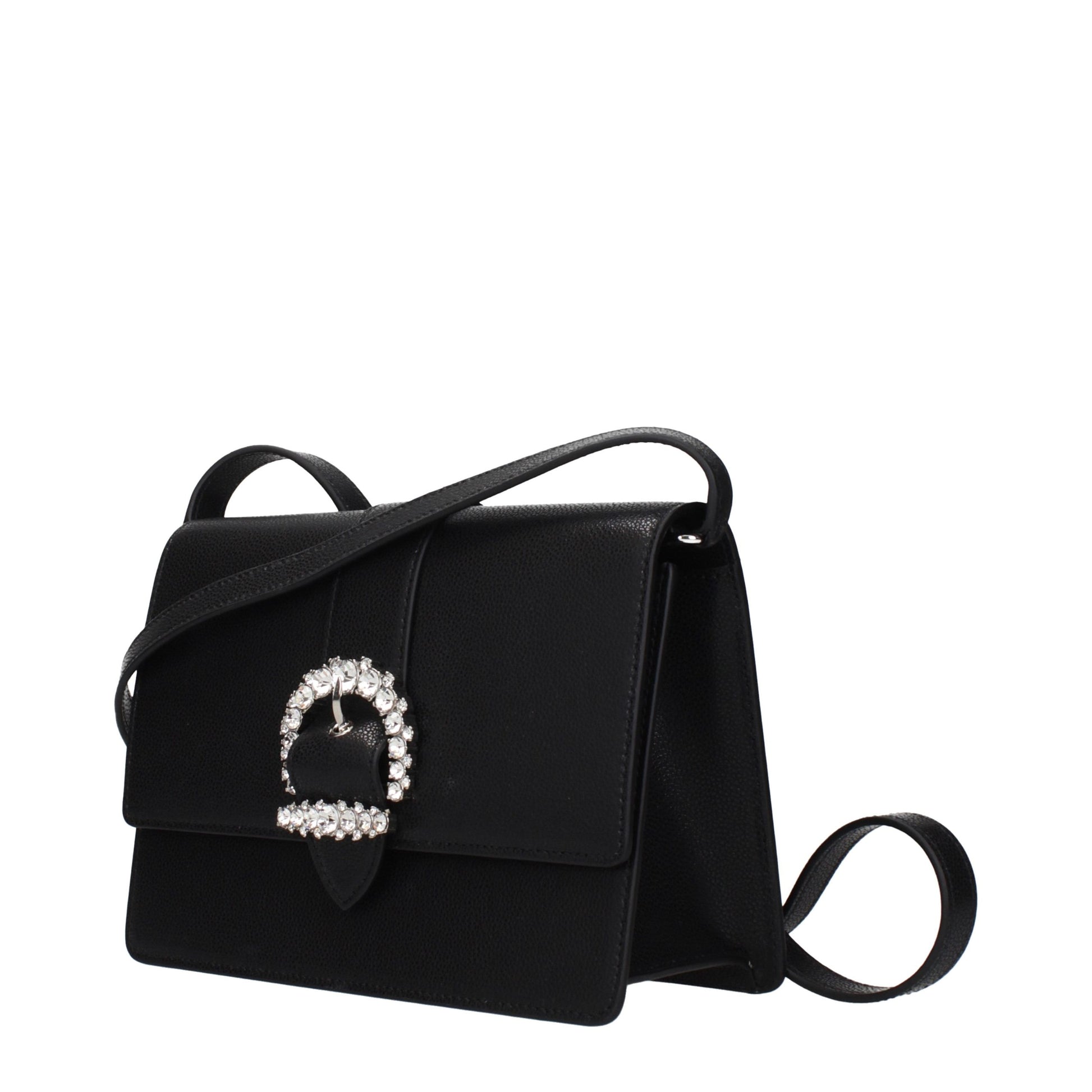 Crossbody Handbag by Jimmy Choo for women in leather black features a transformative sophistication silhouette, showcasing a secure , ample , and versatile crossbody-strap & adjustable-strap for a transformative sophistication look.