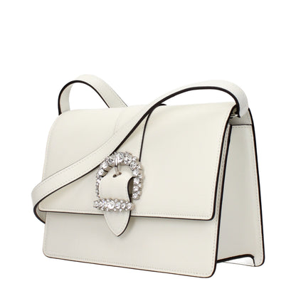 Crossbody Handbag by Jimmy Choo for women in leather white features an multi-faceted design with a secure , ample , and versatile crossbody-strap & adjustable-strap for a multi-faceted finish.