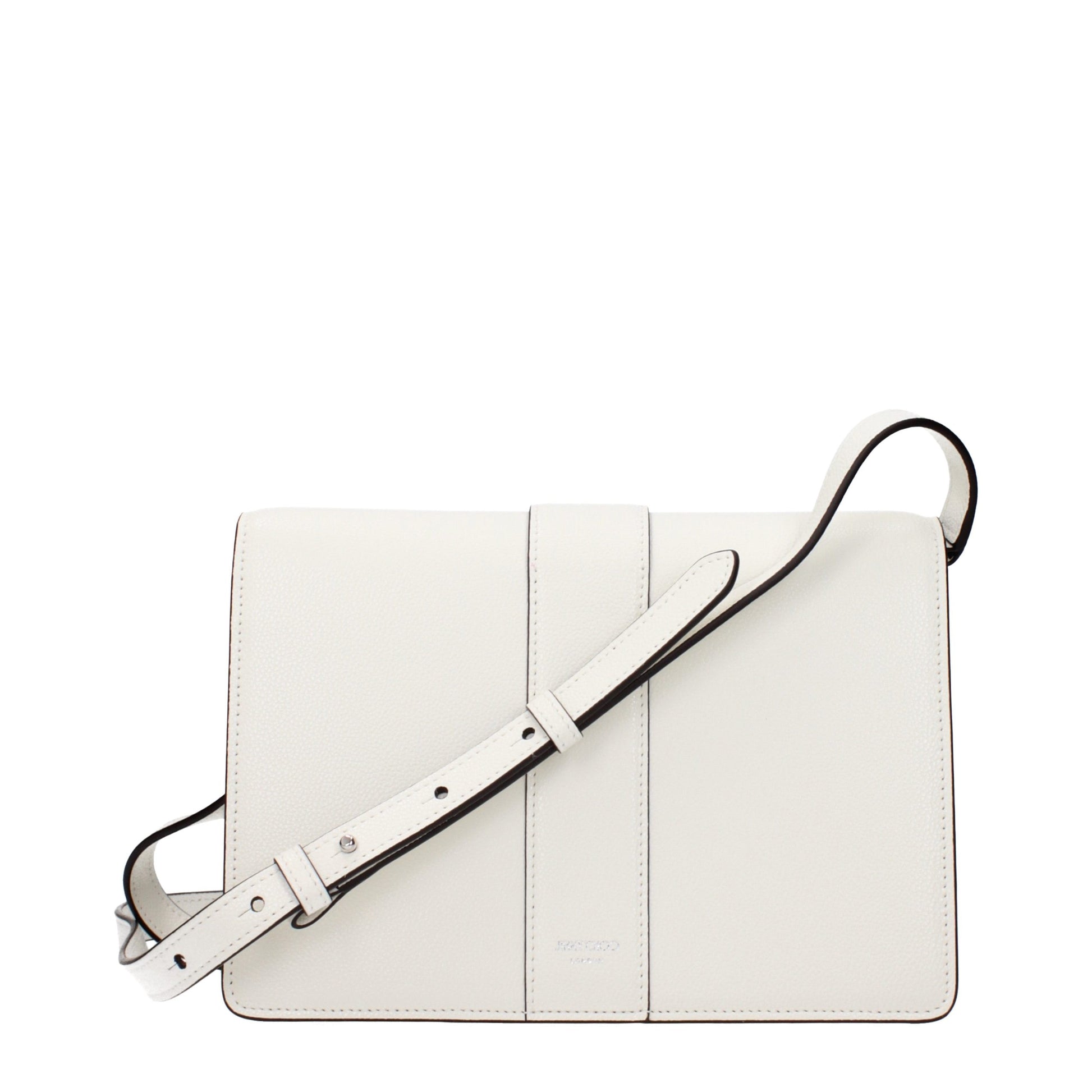 Crossbody Handbag by Jimmy Choo for women in leather white features a versatile chic silhouette, meticulously detailed with a secure , ample , and versatile crossbody-strap & adjustable-strap.