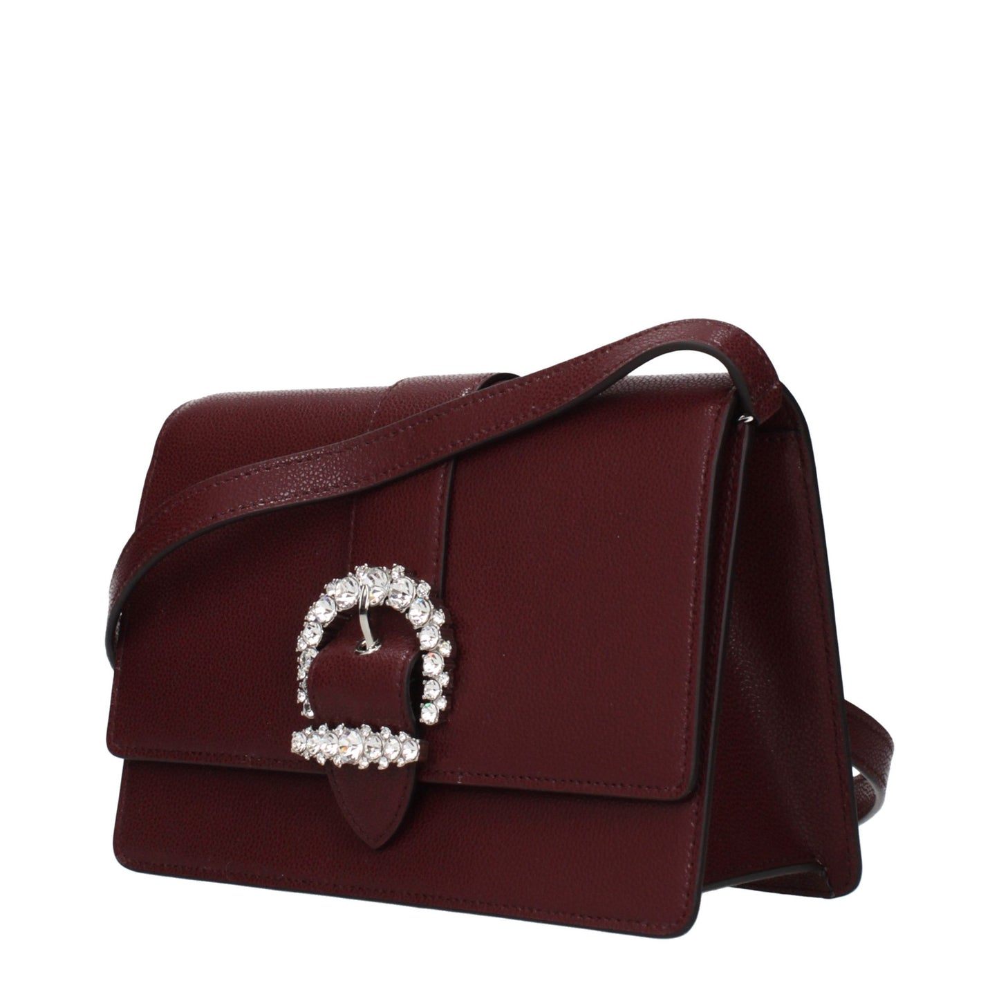 Crossbody Handbag by Jimmy Choo for women in leather red features a transformative elegance silhouette, showcasing a secure , organized , and versatile crossbody-strap & adjustable-strap for a transformative elegance look.