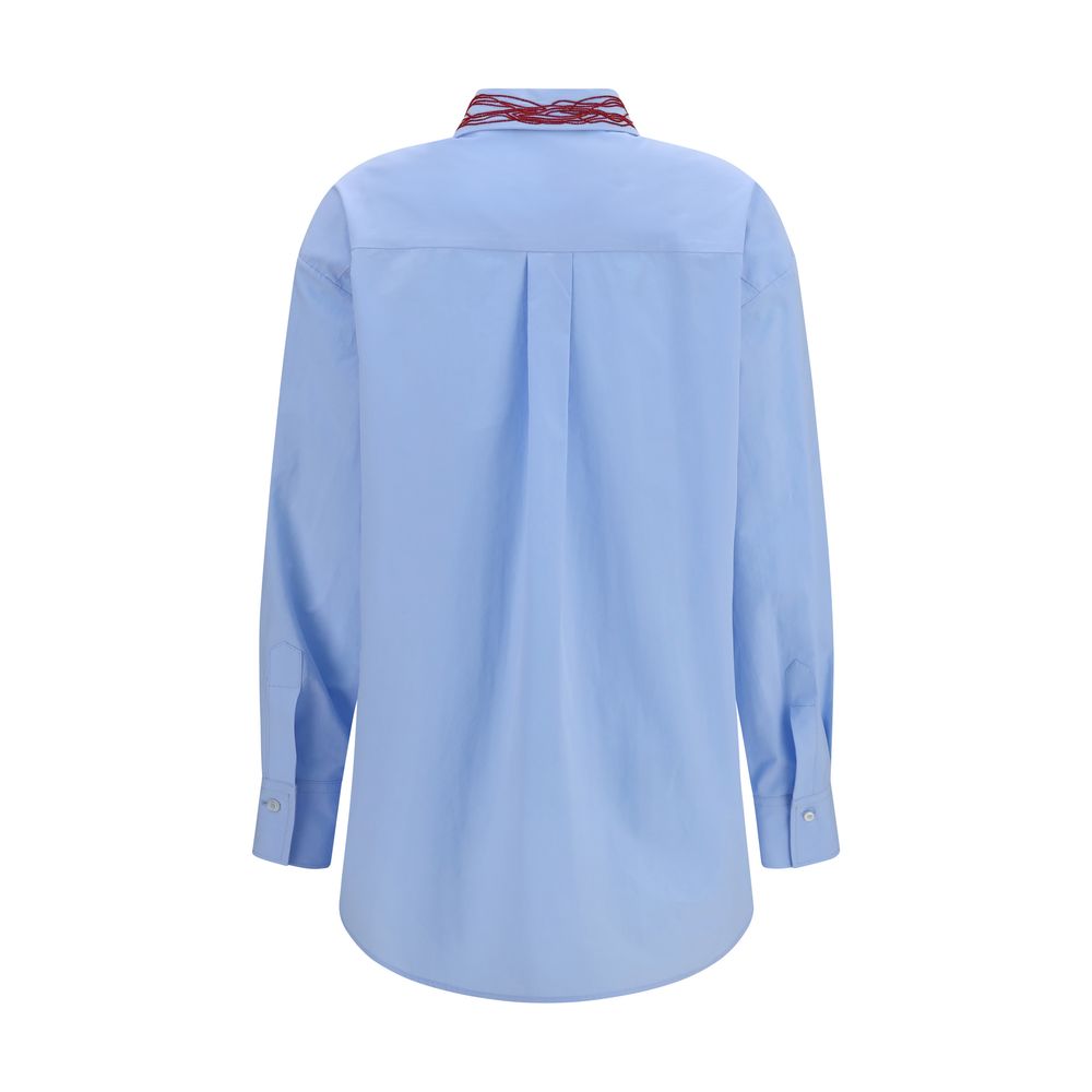 Dress Shirt by Fabiana Filippi for women in cotton blue, featuring a nuanced and nuanced for a sophisticated finish.