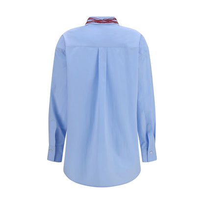 Dress Shirt by Fabiana Filippi for women in cotton blue, featuring a nuanced and nuanced for a sophisticated finish.