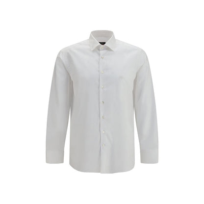 Dress Shirt by Etro for men in cotton white & signature presents a discerning silhouette, showcasing a sophisticated and long-sleeve for a truly discerning finish.