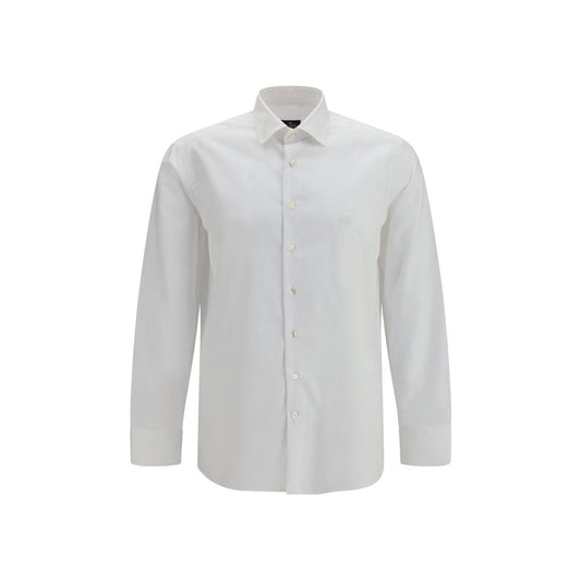 Dress Shirt by Etro for men in cotton white & signature presents a discerning silhouette, showcasing a sophisticated and long-sleeve for a truly discerning finish.
