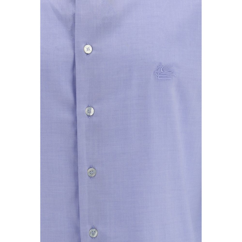 Dress Shirt by Etro for men in cotton blue & signature features an polished silhouette, showcasing a sophisticated and detail for a truly polished finish.