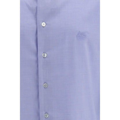 Dress Shirt by Etro for men in cotton blue & signature features an polished silhouette, showcasing a sophisticated and detail for a truly polished finish.