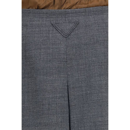 Prada Gray Wool Oves Aries Midi Skirt