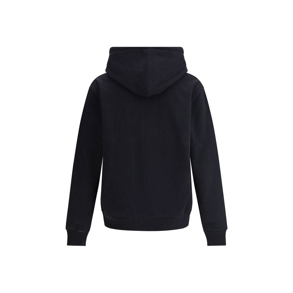 Sweatshirt Hoodie by Ami Paris for men in cotton black features an luminous silhouette, showcasing a sophisticated hooded neckline and for a truly luminous look.