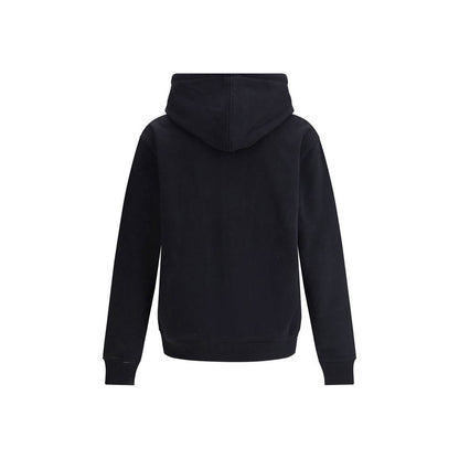 Sweatshirt Hoodie by Ami Paris for men in cotton black features an luminous silhouette, showcasing a sophisticated hooded neckline and for a truly luminous look.