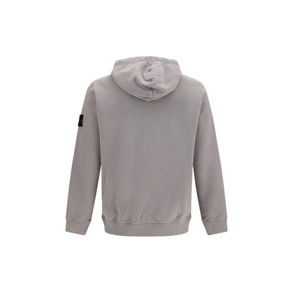 Stone Island Men's Regular Fit Cotton Sweatshirt Hoodie - Gray