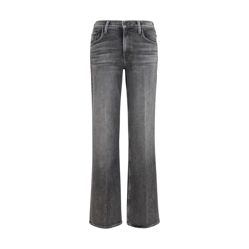 Jeans by Mother Denim for women in denim cotton gray & signature features an sartorial bootcut, relaxed-fit & regular-fit and long with a mid rise cut for a sartorial finish.