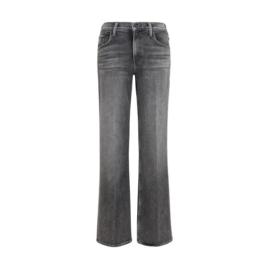 Jeans by Mother Denim for women in denim cotton gray & signature features an sartorial bootcut, relaxed-fit & regular-fit and long with a mid rise cut for a sartorial finish.
