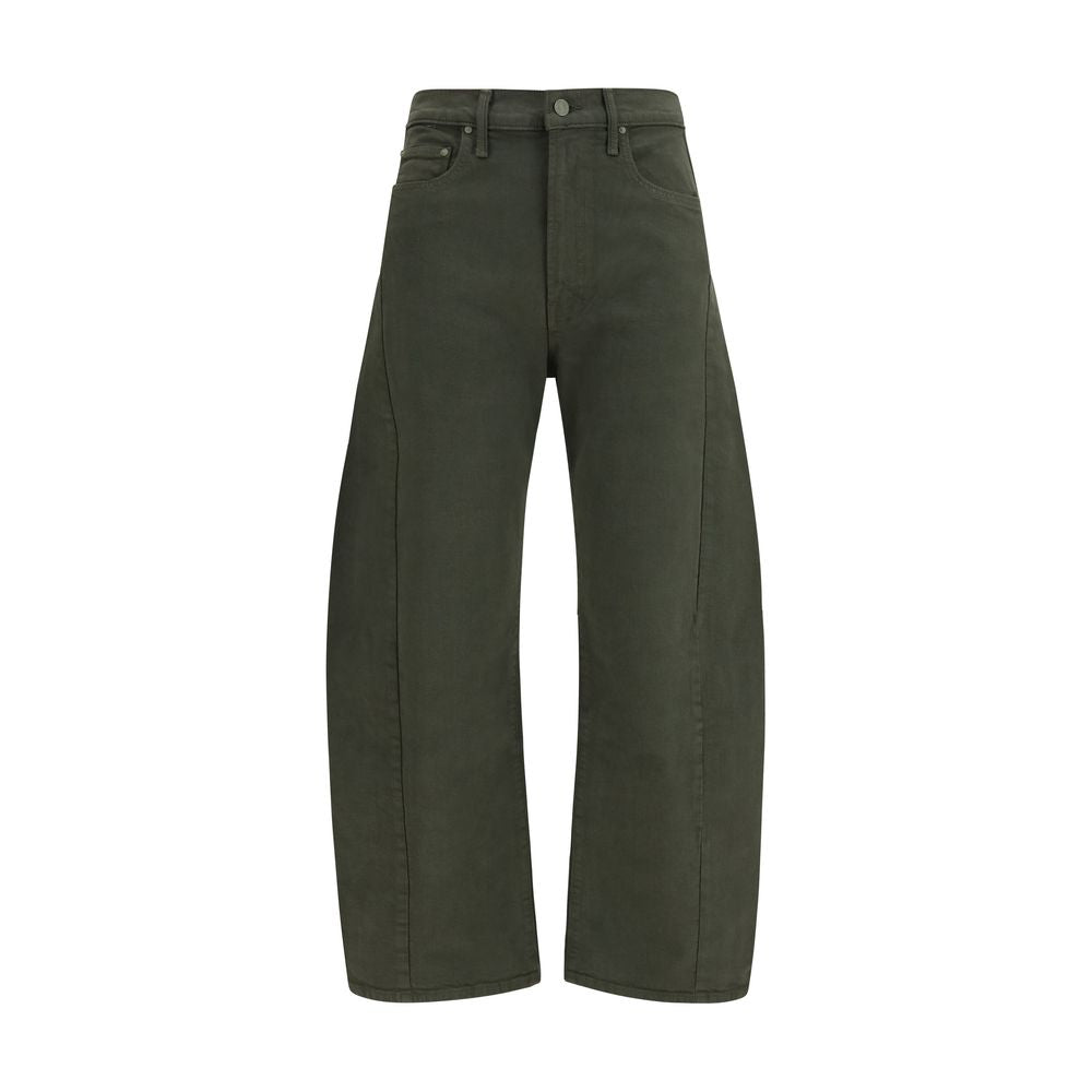 Jeans by Mother Denim for women in stretch denim cotton bicolour & signature presents a tailored silhouette, showcasing a tailored relaxed-fit & regular-fit and long cut with a refined high rise for a truly tailored aesthetic.