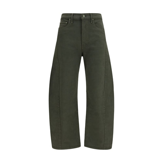 Jeans by Mother Denim for women in stretch denim cotton bicolour & signature presents a tailored silhouette, showcasing a tailored relaxed-fit & regular-fit and long cut with a refined high rise for a truly tailored aesthetic.