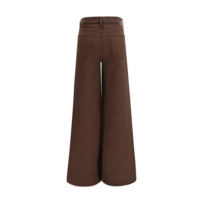 Jeans by Mother Denim for women in denim cotton brown features an refined tailoring silhouette, showcasing a premium regular-fit & wide with a high rise and long cut for a refined tailoring look.