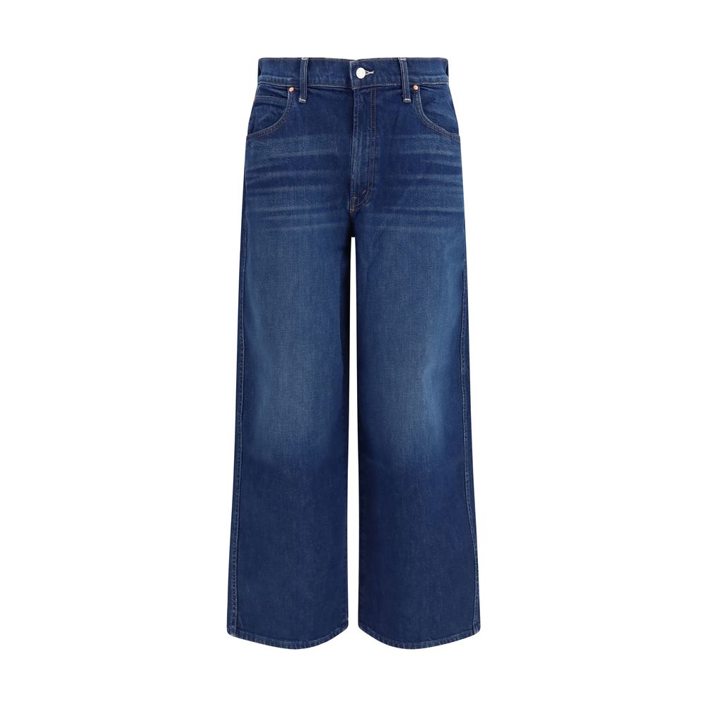 Jeans by Mother Denim for women in denim cotton blue & signature features a polished silhouette with a polished tapered-leg & regular-fit, reaching a polished long and finished with a polished .