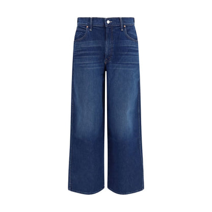 Jeans by Mother Denim for women in denim cotton blue & signature features a polished silhouette with a polished tapered-leg & regular-fit, reaching a polished long and finished with a polished .