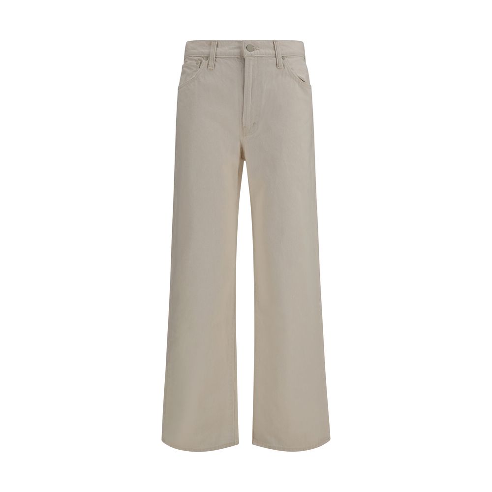 Jeans by Mother Denim for women in denim cotton white & signature presents a tailored silhouette, showcasing a tailored straight-leg, relaxed-fit & regular-fit and long cut with a refined for a truly tailored aesthetic.