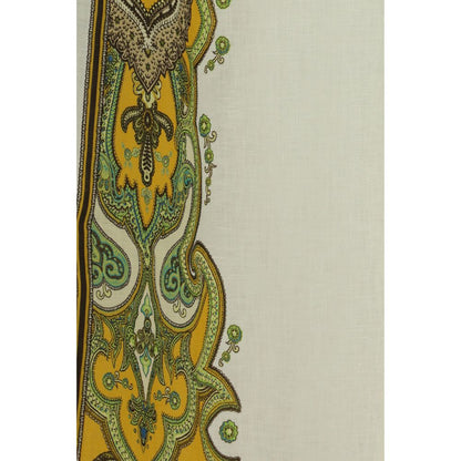 Casual Pants by Alemais for women in linen beige, paisley & print features a polished silhouette with a polished relaxed-fit, regular-fit & wide, reaching a polished long and finished with a polished .