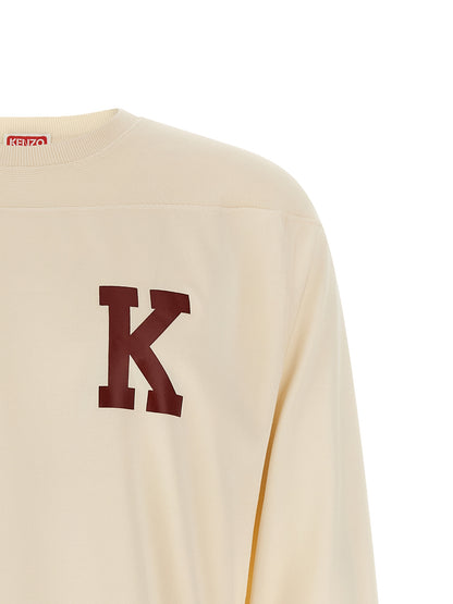 T-Shirt by Kenzo for men in viscose cotton beige, red & signature features an on trend silhouette, perfectly showcasing a on trend and for an elevated aesthetic.
