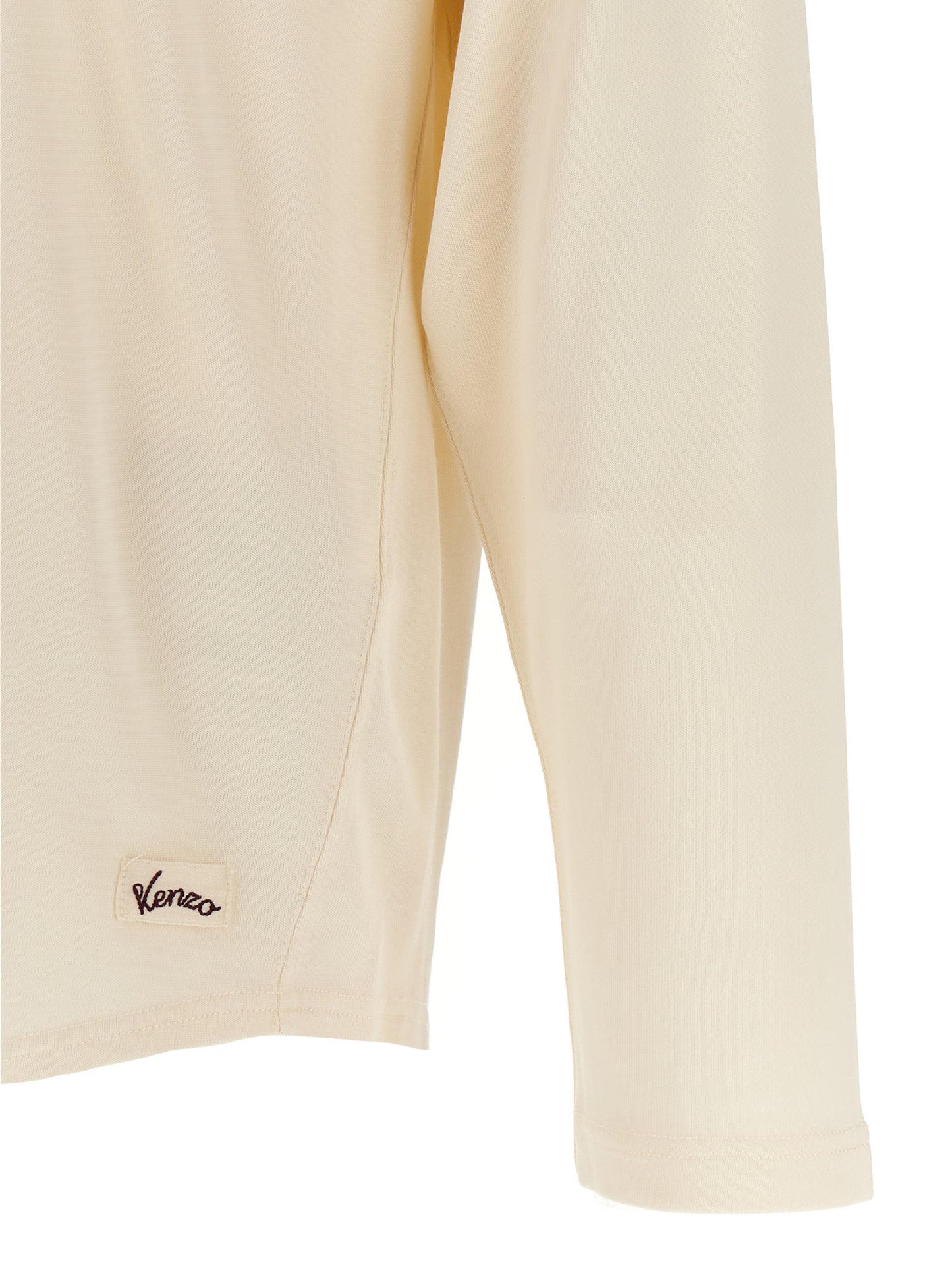 T-Shirt by Kenzo for men in viscose cotton beige, red & signature features an edgy silhouette, meticulously detailed with a sophisticated and for a truly edgy finish.
