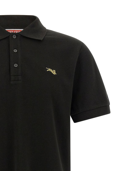 Polo Shirt by Kenzo for men in cotton black & gold presents a distinguished silhouette, showcasing a sophisticated and distinguished for a truly distinguished finish.