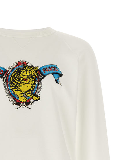 Sweatshirt by Kenzo for men in viscose cotton cream & white features an enviable silhouette, showcasing a premium and refined for a truly enviable finish.