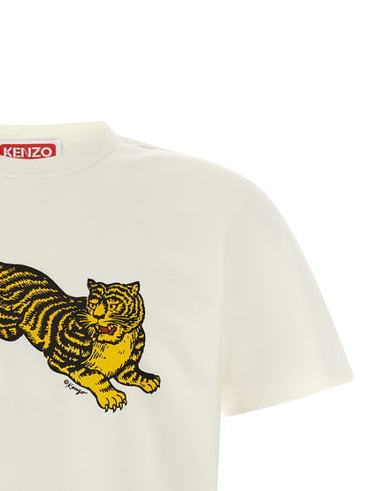 T-Shirt by Kenzo for men in cotton black, white & yellow features an on trend silhouette, perfectly showcasing a on trend and crew neckline for an elevated aesthetic.