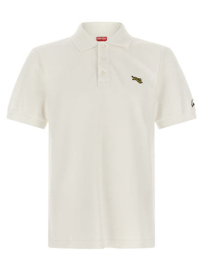 Polo Shirt by Kenzo for men in cotton white & signature showcases a enviable silhouette, featuring a refined and for a enviable finish.