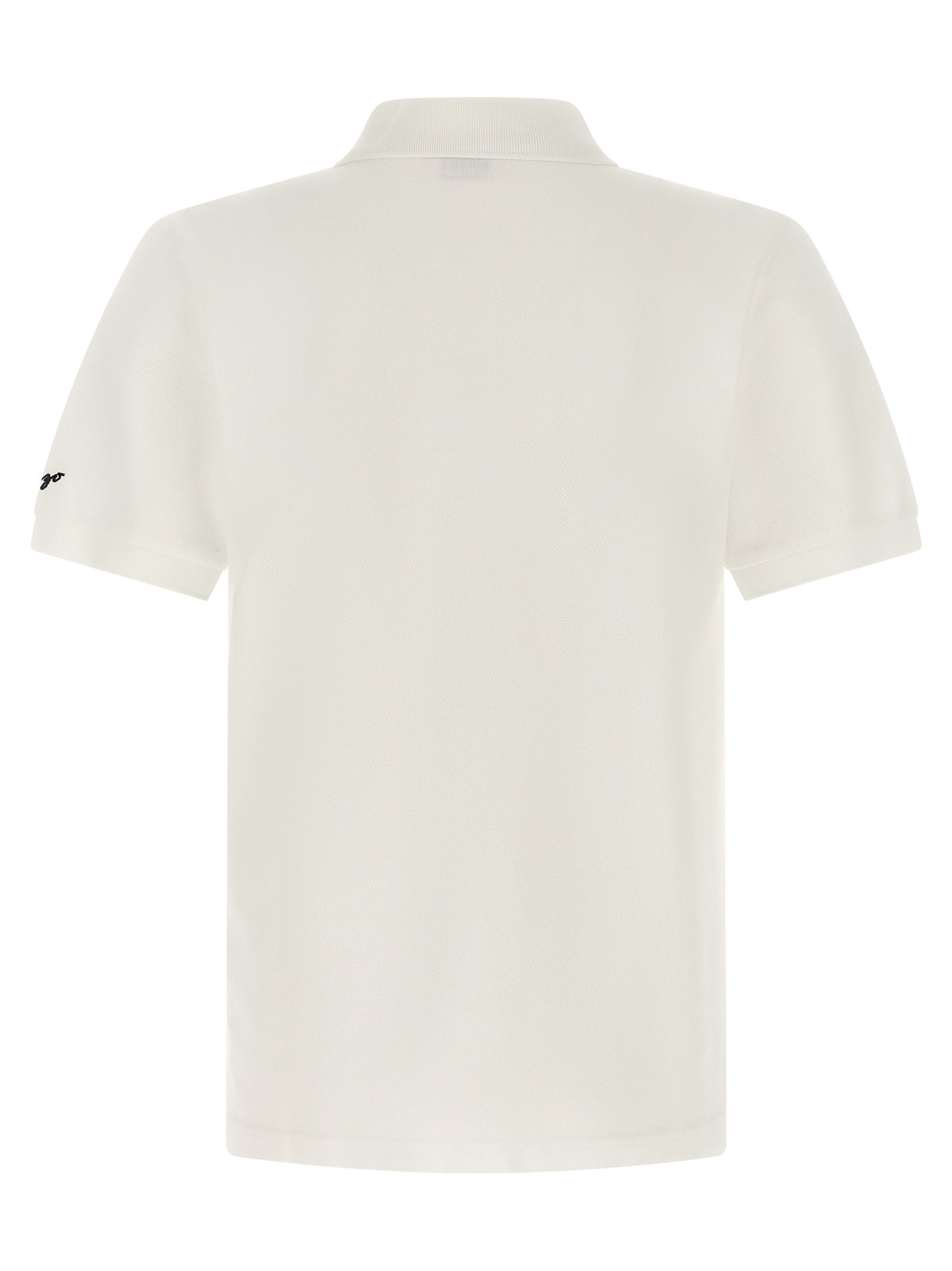 Polo Shirt by Kenzo for men in cotton white & signature presents a distinguished silhouette, showcasing a sophisticated and distinguished for a truly distinguished finish.