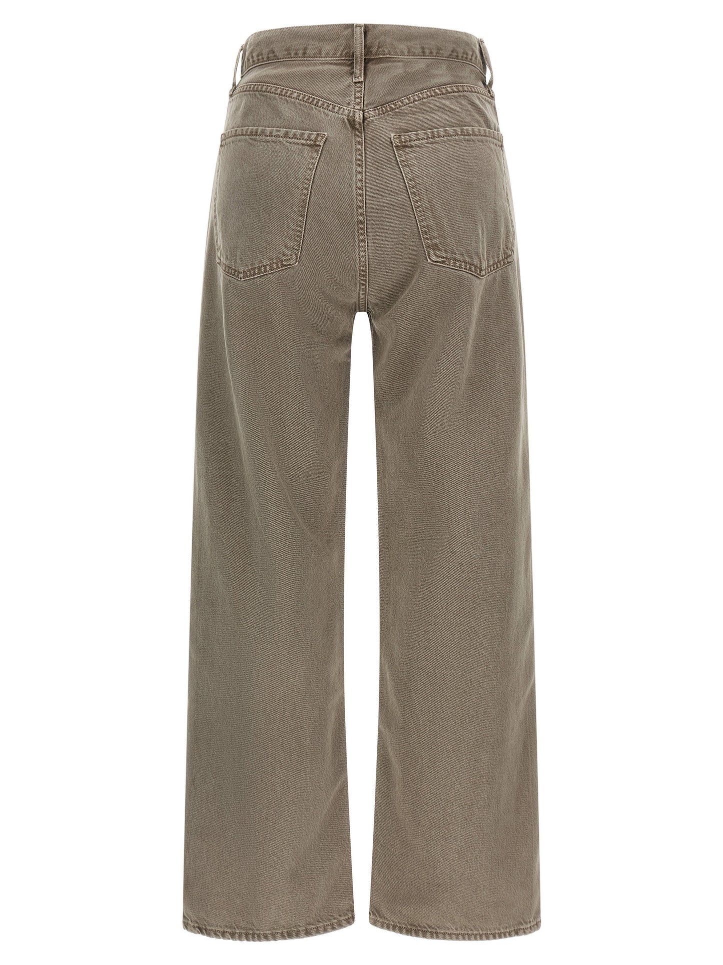 Jeans by Agolde for women in lyocell & denim cotton brown features an sartorial relaxed-fit & wide and long with a high rise cut for a sartorial finish.