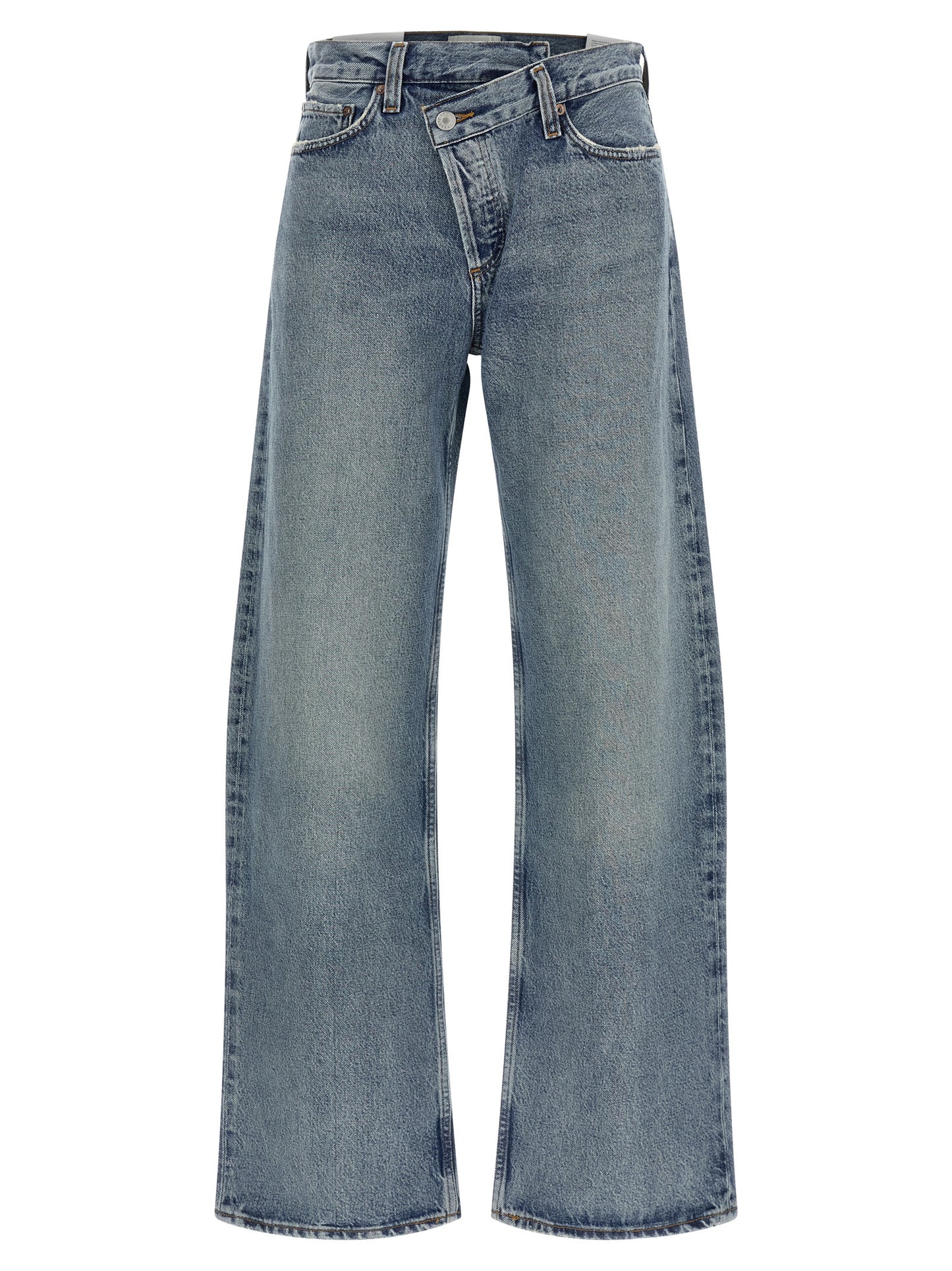 Jeans by Agolde for women in lyocell & denim cotton blue & indigo features an sophisticated and relaxed-fit & wide with a precise long, creating a sophisticated and sophisticated silhouette.