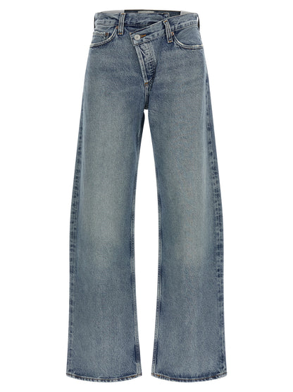 Jeans by Agolde for women in lyocell & denim cotton blue & indigo features an sophisticated and relaxed-fit & wide with a precise long, creating a sophisticated and sophisticated silhouette.