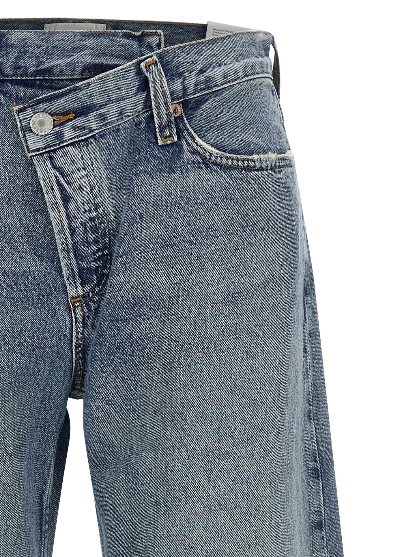 Jeans by Agolde for women in lyocell & denim cotton blue & indigo features a refined silhouette with a refined relaxed-fit & wide, defined by a and a refined long for a refined finish.