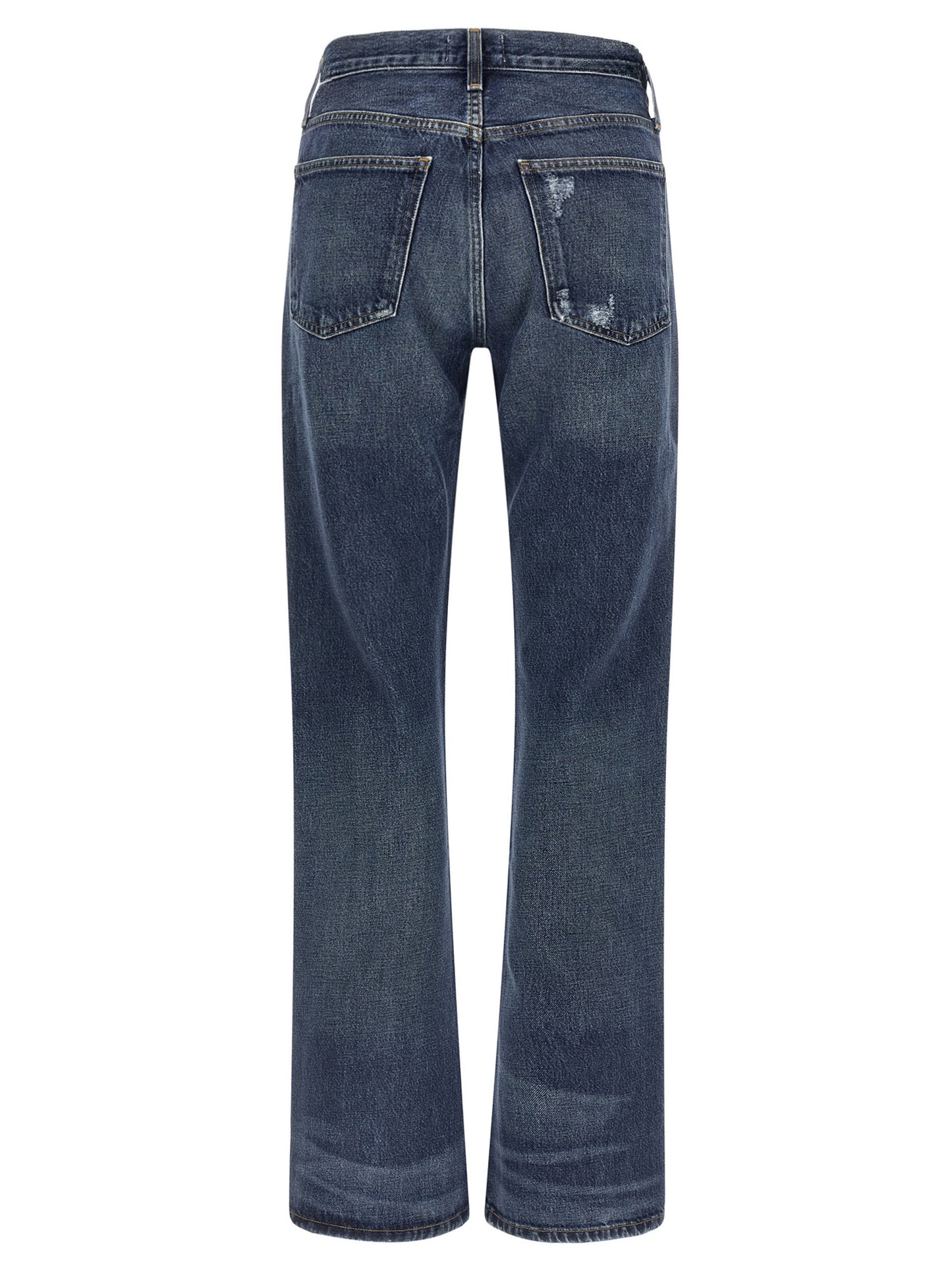 Jeans by Agolde for women in denim cotton blue & indigo features an sophisticated mid rise and flared & bootcut with a precise long, creating a sophisticated and sophisticated silhouette.