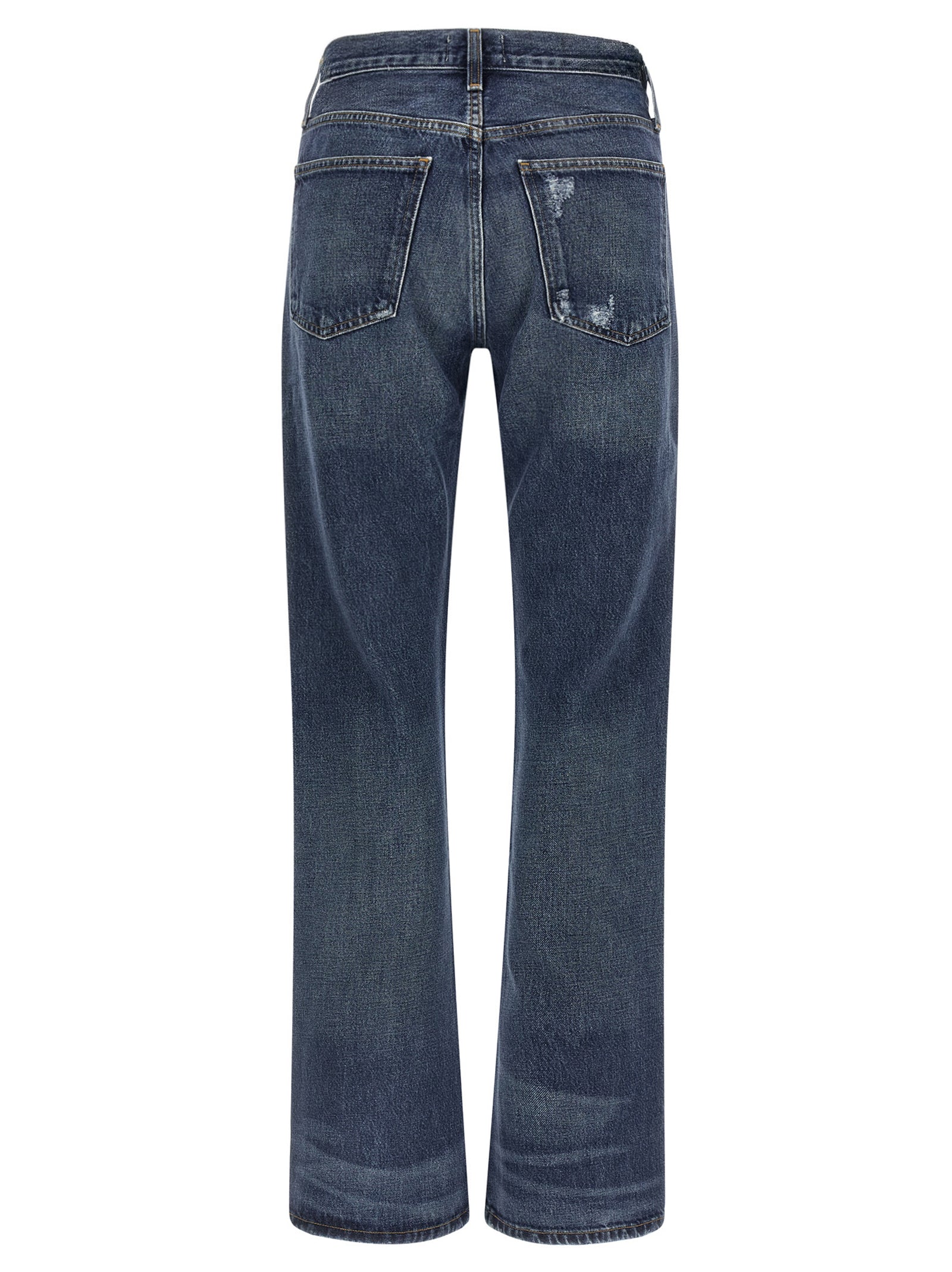 Jeans by Agolde for women in denim cotton blue & indigo features an sophisticated mid rise and flared & bootcut with a precise long, creating a sophisticated and sophisticated silhouette.