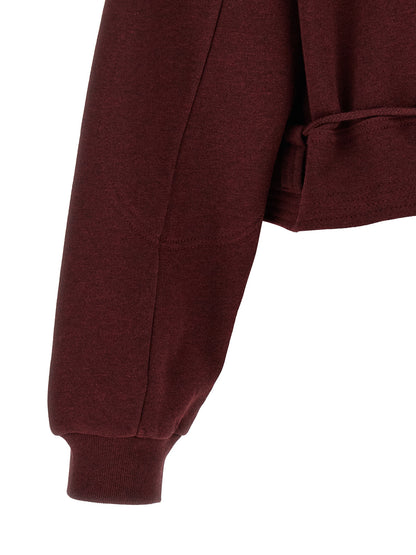 Activewear Sweatshirt by Dries Van Noten for women in cotton bordeaux features an contemporary silhouette with , refined detailing, and an contemporary for a sophisticated performance look.