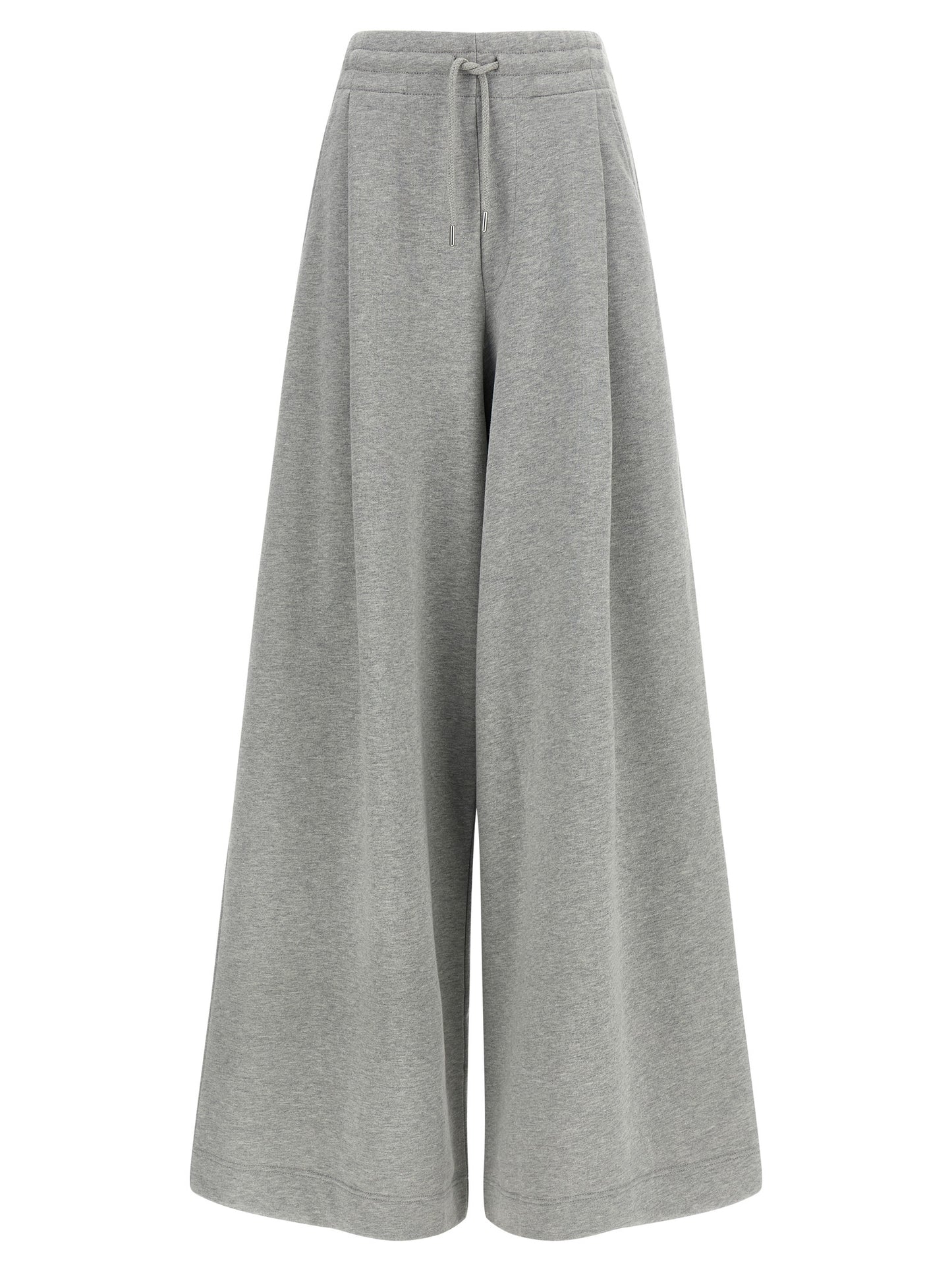 Casual Pants by Dries Van Noten for women in cotton gray & silver presents a refined pantology silhouette, artfully defined by a refined pantology wide, long, and a sophisticated mid rise.